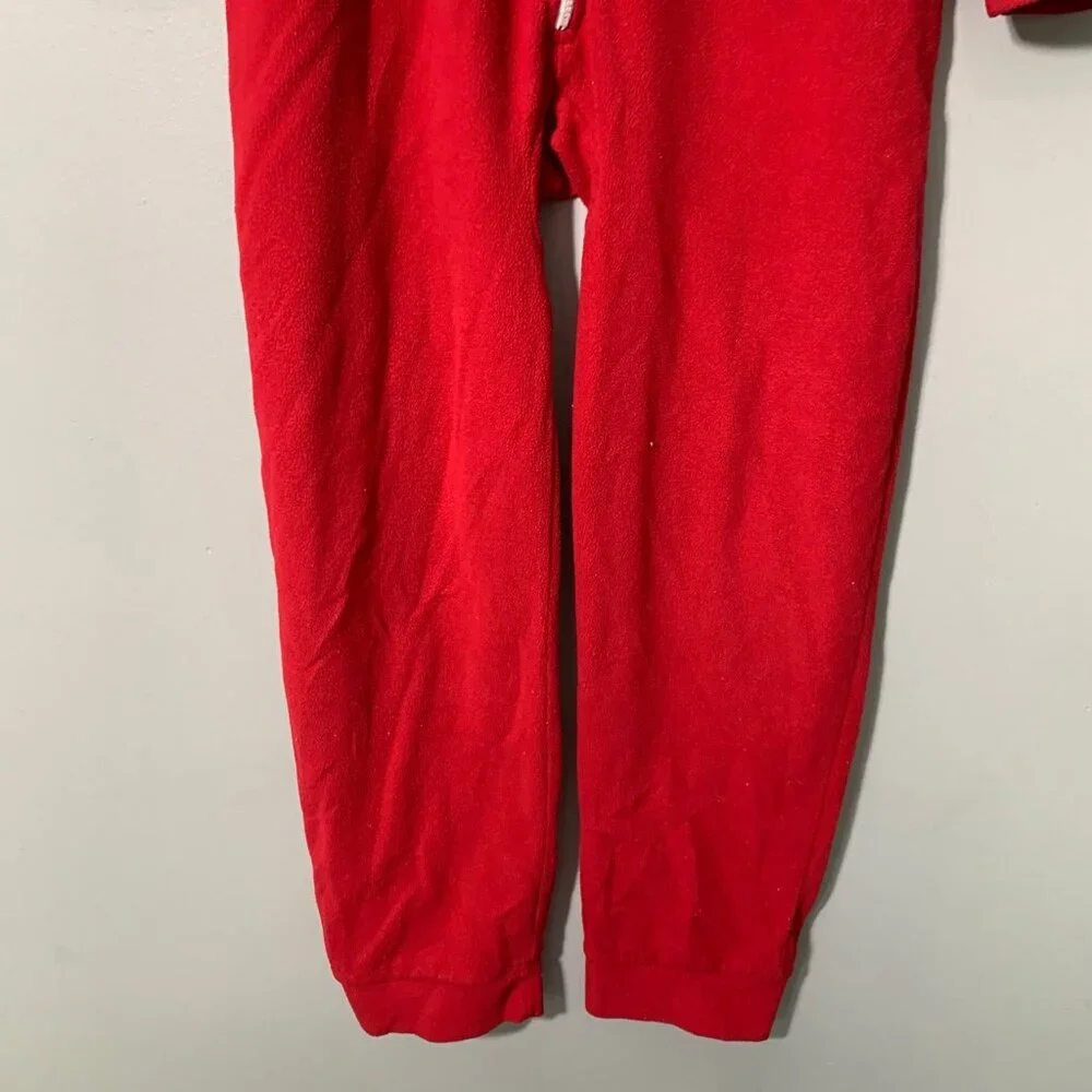 5/$25 The Children's Place Kids Red Santa Fleece Pajamas Size M 7/8‎ Sleeper